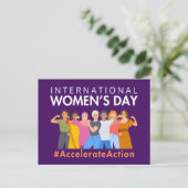 2025年の女性国際的デーのアクションを加速 ポストカード (スタンド正面)