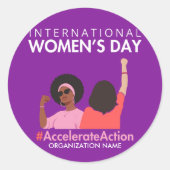 2025年の女性国際的デーのアクションを加速 ラウンドシール (正面)