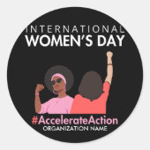 2025年の女性国際的デーのアクションを加速 ラウンドシール (正面)