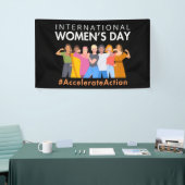 2025年の女性国際的デーのアクションを加速 横断幕 (トレードショー)