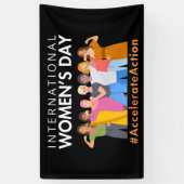 2025年の女性国際的デーのアクションを加速 横断幕 (縦)