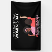 2025年の女性国際的デーのアクションを加速 横断幕 (縦)