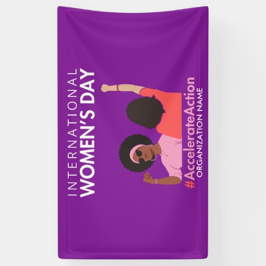 2025年の女性国際的デーのアクションを加速 横断幕 (縦)