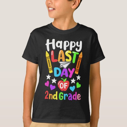 2025年の子供の第2学年Clの幸せな最終日 Tシャツ (正面)