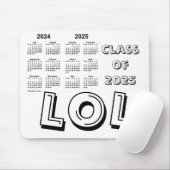 2025年の学年カレンダーのクラスby Janz White マウスパッド (マウス)