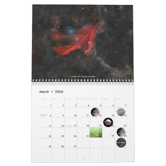 2025年の宇宙で占い占め カレンダー (3月 2026)