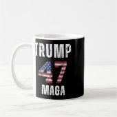 2025年の就任式で第47代大統領Amに勝利 コーヒーマグカップ (左)