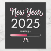 2025年の年末年始クリスマス ワインラベル (シングルラベル)