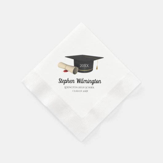 2025年の斜角卒業ナプキンクラス 縁ありカクテルナプキン (角)