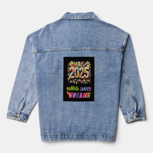 2025年の新しい夢 デニムジャケット (裏面)