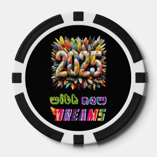 2025年の新しい夢 ポーカーチップ (正面)