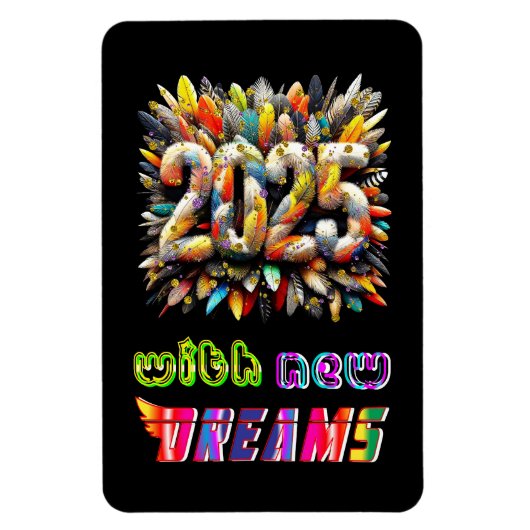 2025年の新しい夢 マグネット (縦)