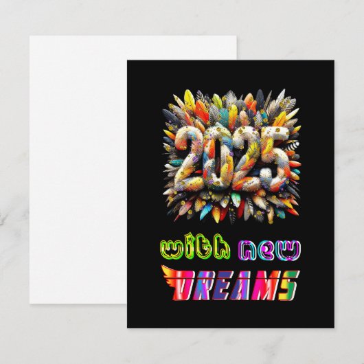 2025年の新しい夢 案内状 (正面/裏面)