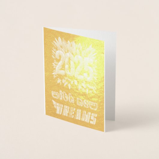 2025年の新しい夢 箔カード (正面)