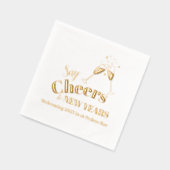 2025年の新しい年への応援を言う 箔ナプキン (左)