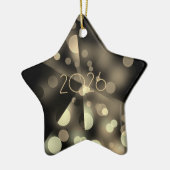 2025年の新年と金の泡 セラミックオーナメント (左)