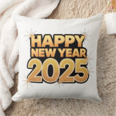 2025年の新年を祝う応援装飾用クッション クッション (ブランケット)