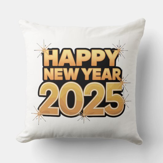2025年の新年を祝う応援装飾用クッション クッション (正面)