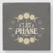 2025年の月食太陽ののフェーズだ ストーンコースター (正面)