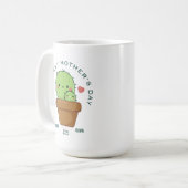 2025年の母の日、サボテンおもしろい コーヒーマグカップ (正面左)