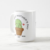 2025年の母の日、サボテンおもしろい コーヒーマグカップ (正面左)