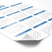 2025年の白青のカレンダー フォトプリント            (角)