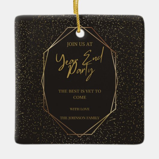 2025年の祝新年！ セラミックオーナメント (正面)