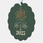 2025年の私たちの年パーソナライズされた オーナメントカード (左)