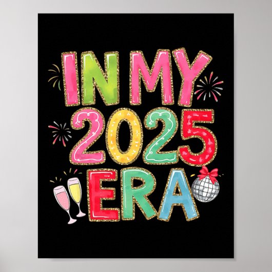 2025年の私の時代ディスコのボール新年のパーティー友達F ポスター (正面)