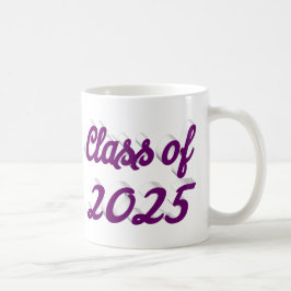2025年の紫色のスクリプトの卒業のクラス コーヒーマグカップ