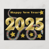 2025年の蛇の幸せ ポストカード (正面)