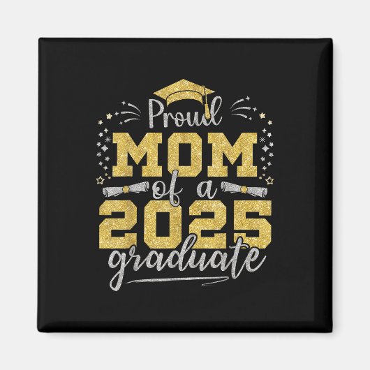 2025年の誇りを持ったMom Senior 2025年ClのMom マグネット (正面)