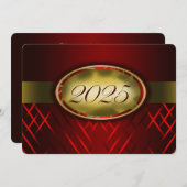 2025年の赤と金ゴールドクラス 招待状 (正面/裏面)