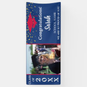 2025年の赤・白・青の卒業写真クラス 横断幕 (縦)