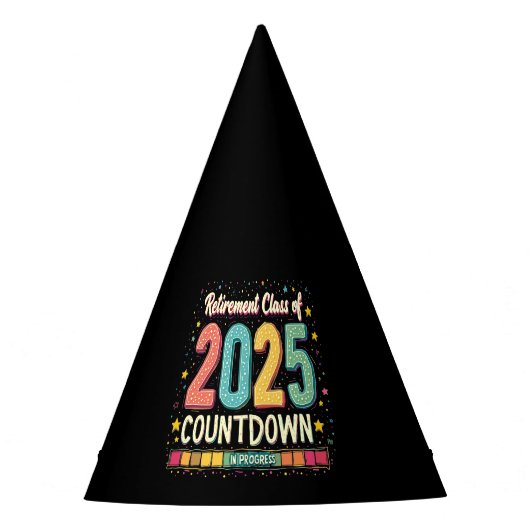 2025年の退職クラスの卒業 パーティーハット (正面)