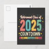 2025年の退職クラスの卒業 ポストカード (正面/裏面)