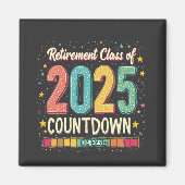 2025年の退職クラスの卒業 マグネット (正面)
