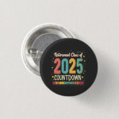 2025年の退職クラスの卒業 缶バッジ (正面&裏面)