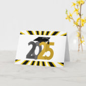 2025年の金ゴールドとシルバーのクラス カード (黄色い花)