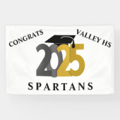 2025年の金ゴールドとシルバーのクラス 横断幕 (横)