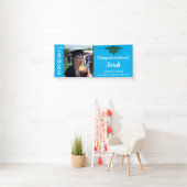 2025年の青と緑の卒業写真クラス 横断幕 (インサイチュ)