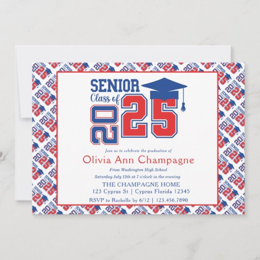 2025年の青・赤クラス カード (正面)