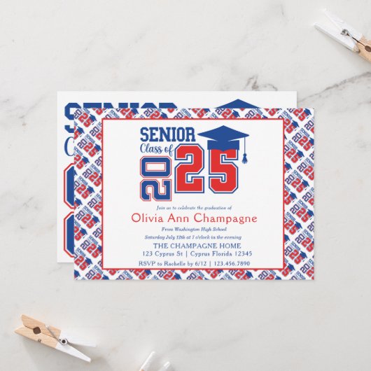 2025年の青・赤クラス カード (正面/裏面インサイチュ)