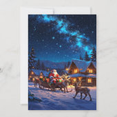 2025年の魅惑的なクリスマスウィンタービレッジ壁紙 シーズンカード (正面)