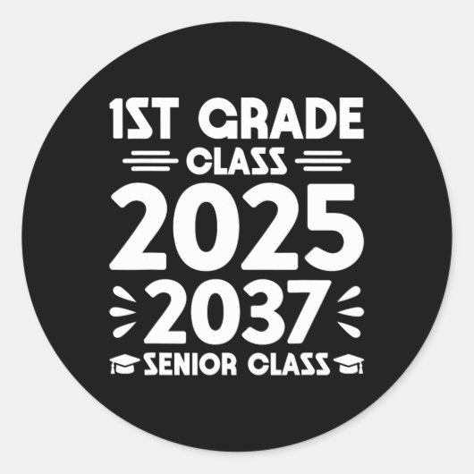 2025年の1年生Cl今後の2037年のシニアCl ラウンドシール (正面)