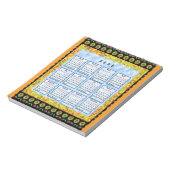 2025年の12か月の英語カレンダー ノートパッド (回転)