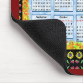 2025年の12か月の英語カレンダー マウスパッド (コーナー)