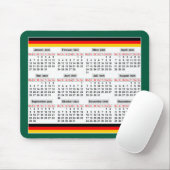 2025年の12か月カレンダー マウスパッド (マウス)