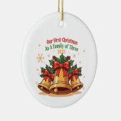 2025年の3つの家族としての初めてのクリスマス | セラミックオーナメント (右)
