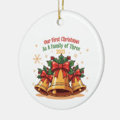 2025年の3つの家族としての初めてのクリスマス | セラミックオーナメント (左)
